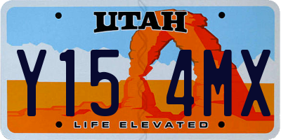 UT license plate Y154MX
