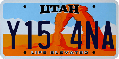 UT license plate Y154NA
