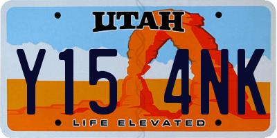 UT license plate Y154NK