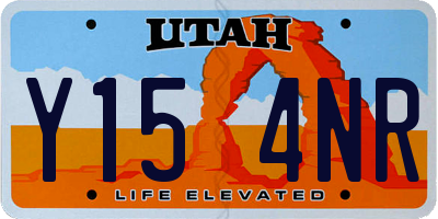 UT license plate Y154NR