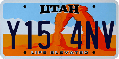 UT license plate Y154NV