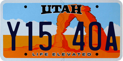 UT license plate Y154OA