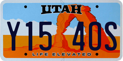 UT license plate Y154OS