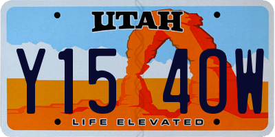 UT license plate Y154OW