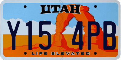 UT license plate Y154PB