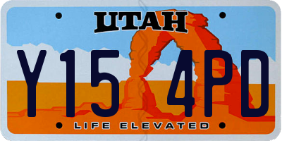 UT license plate Y154PD