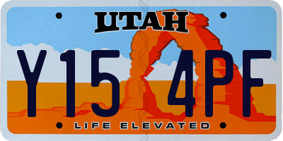 UT license plate Y154PF