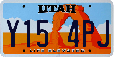 UT license plate Y154PJ