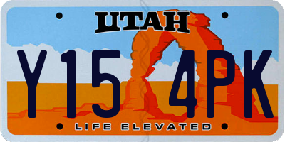 UT license plate Y154PK