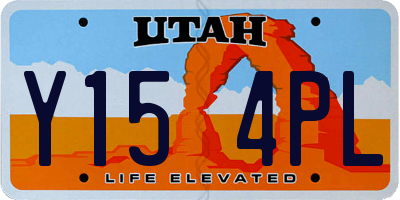 UT license plate Y154PL