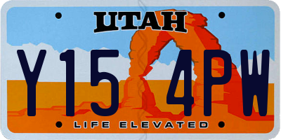 UT license plate Y154PW