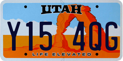 UT license plate Y154QG