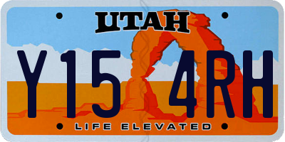 UT license plate Y154RH