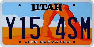 UT license plate Y154SM