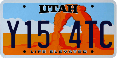 UT license plate Y154TC