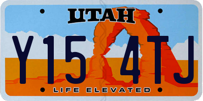 UT license plate Y154TJ