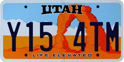 UT license plate Y154TM