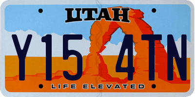 UT license plate Y154TN