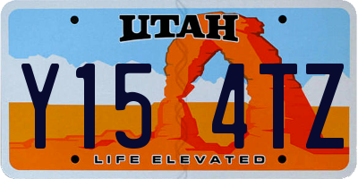 UT license plate Y154TZ