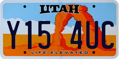 UT license plate Y154UC
