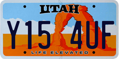 UT license plate Y154UF