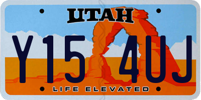 UT license plate Y154UJ