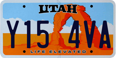 UT license plate Y154VA