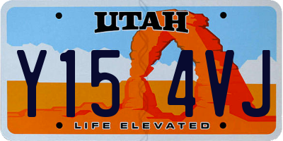 UT license plate Y154VJ