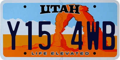 UT license plate Y154WB