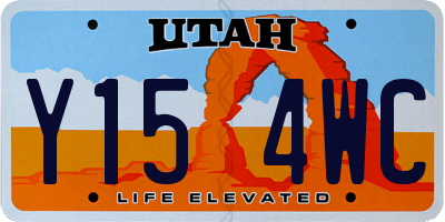 UT license plate Y154WC