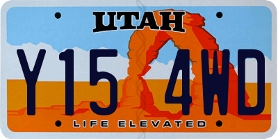 UT license plate Y154WD
