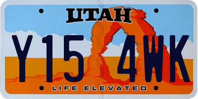 UT license plate Y154WK