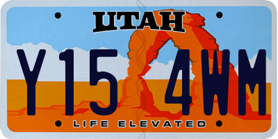 UT license plate Y154WM