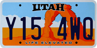 UT license plate Y154WQ