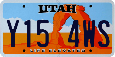 UT license plate Y154WS