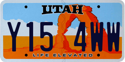 UT license plate Y154WW