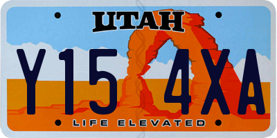 UT license plate Y154XA
