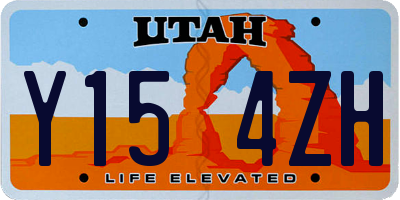 UT license plate Y154ZH