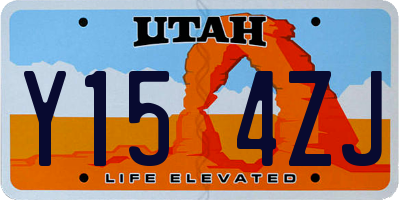UT license plate Y154ZJ