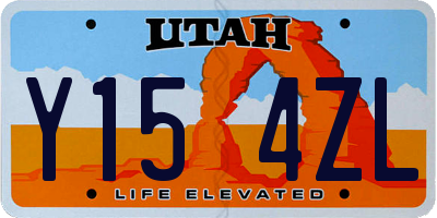 UT license plate Y154ZL