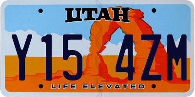UT license plate Y154ZM