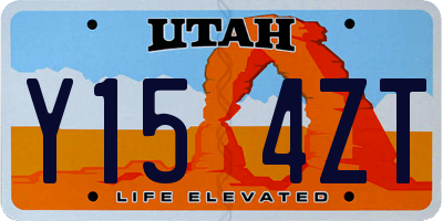 UT license plate Y154ZT