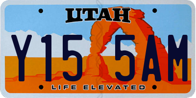 UT license plate Y155AM
