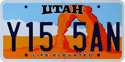 UT license plate Y155AN