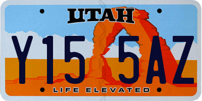 UT license plate Y155AZ
