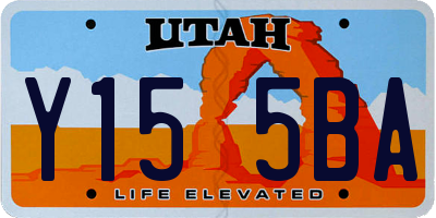 UT license plate Y155BA