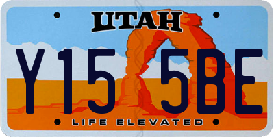 UT license plate Y155BE