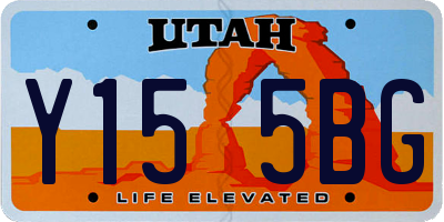 UT license plate Y155BG