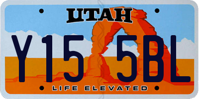 UT license plate Y155BL