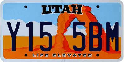 UT license plate Y155BM